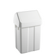 Papeleira Branca com Tampa Basculante Mini Casa de Banho Empresas Profissional TTS VILEDA