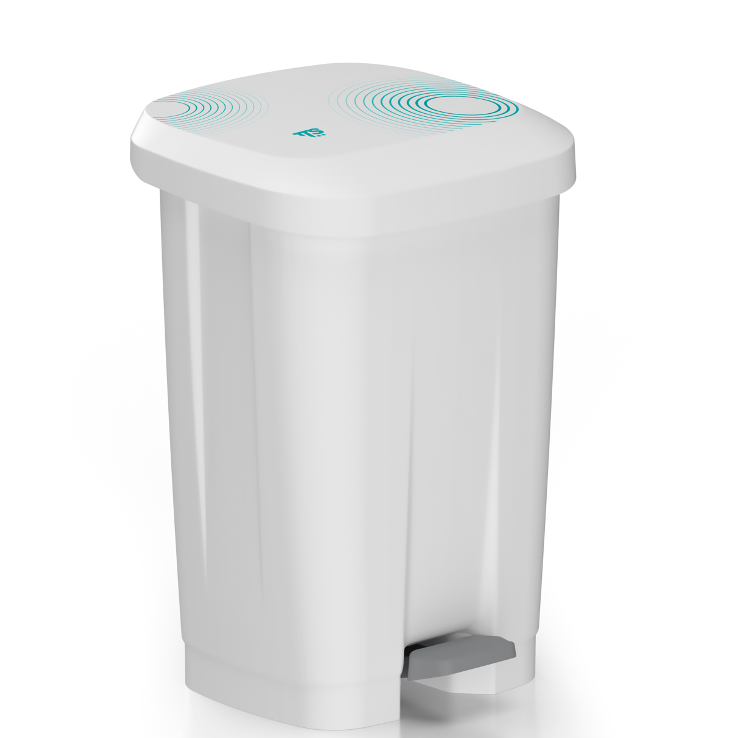 TTS MOJI Balde Lixo com Pedal 50 Litros Profissional Empresas Escolas Industrial 