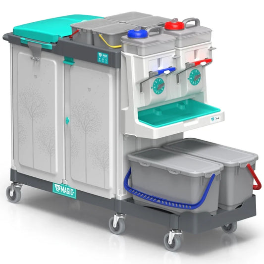 Carrinho Limpeza Hospitalar TTS MAGIC SYSTEM 840E Profissional Empresas VILEDA