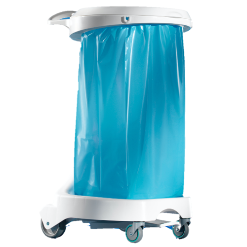 TTS SMILE W-20 Balde Lixo Carrinho Transporte Saco Industrial 120 Litros Profissional Empresas Cozinhas Oficinas