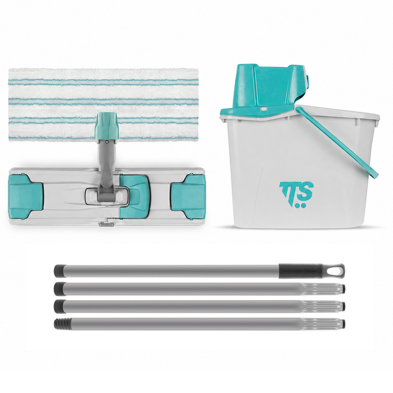 Kit Portátil de Balde e Espremedor para Mopas Húmidas TTS