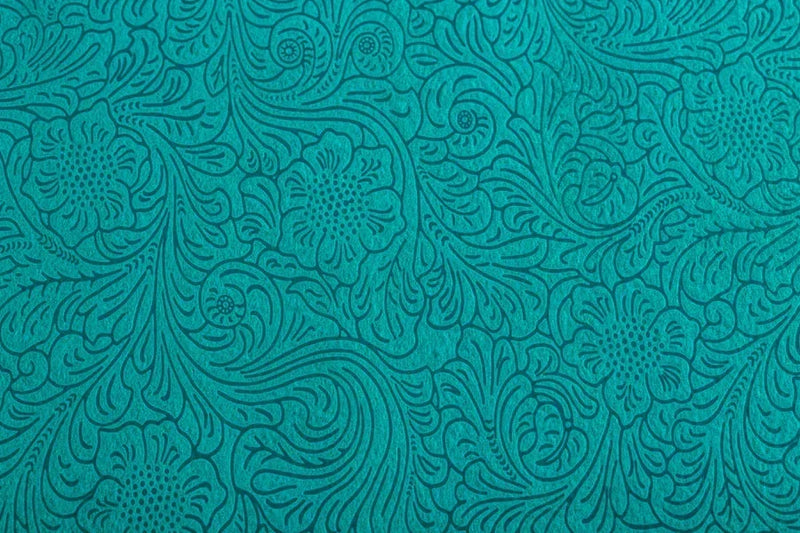Toalhas de Mesa Individuais Airlaid Decoradas, padrão decorativo em azul turquesa, estilo floral e detalhado, para restaurantes