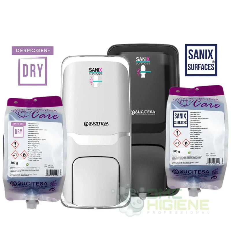 Dispensador Desinfetante Spray Branco Preto Tampo Sanita WC Casa Banho Sucitesa