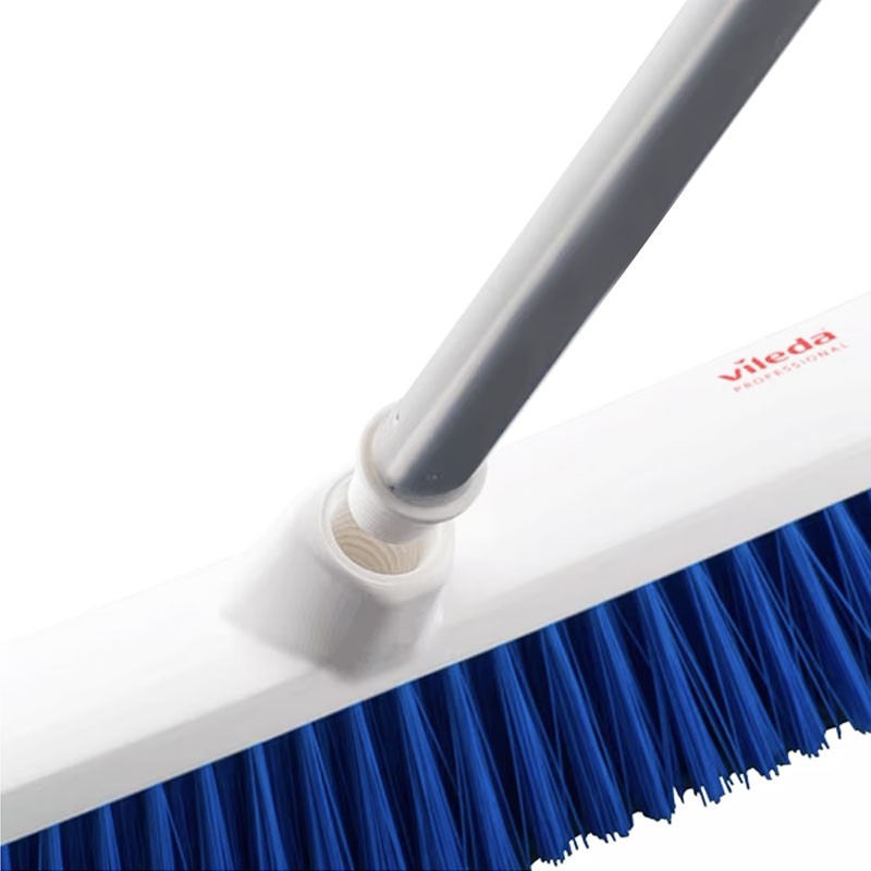 Escova de Chão Super Rija Vileda com cerdas azuis, ideal para limpeza profissional e alta performance.