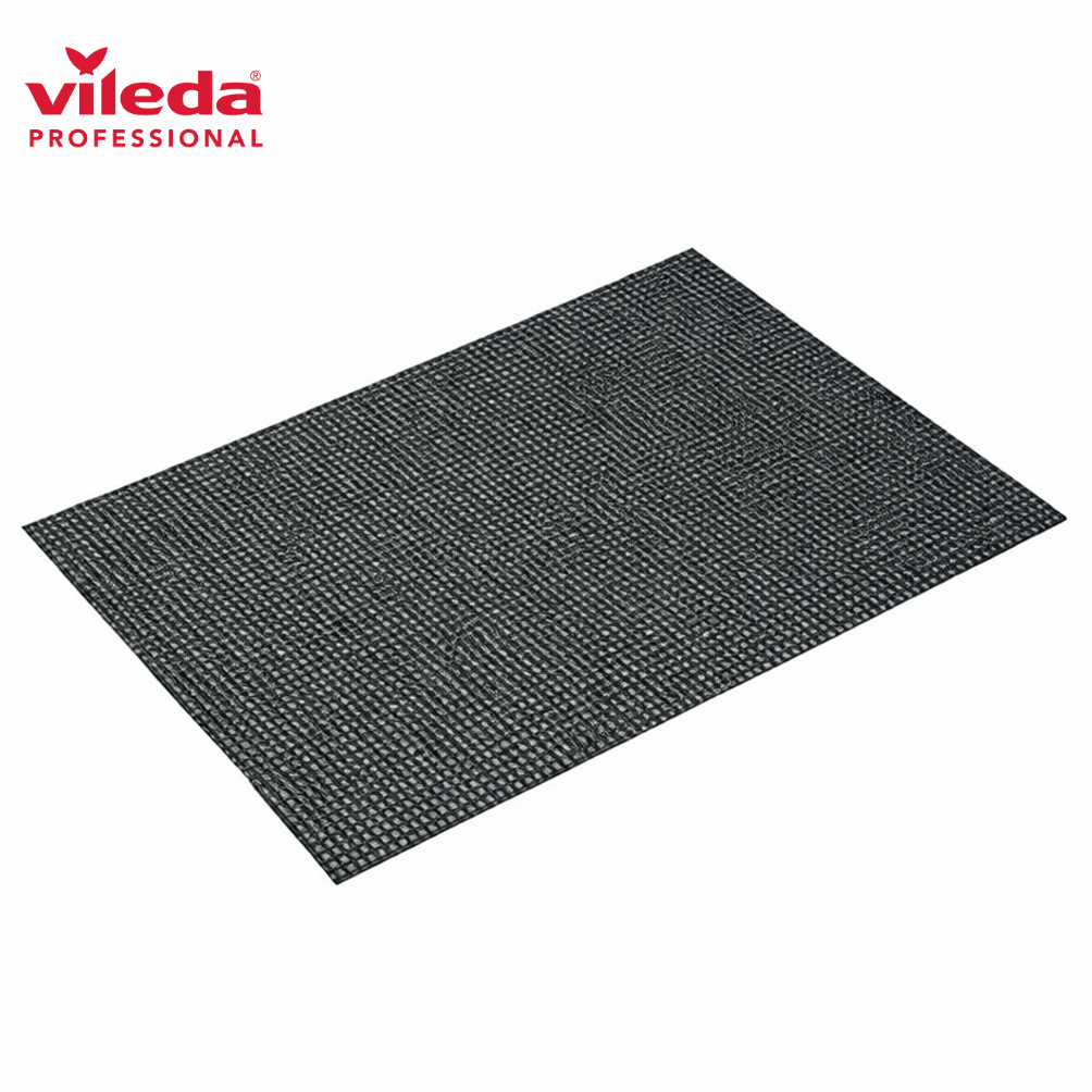 Rede Abrasiva Preta Vileda Profissional | 14x10cm para limpeza eficiente em cozinhas.