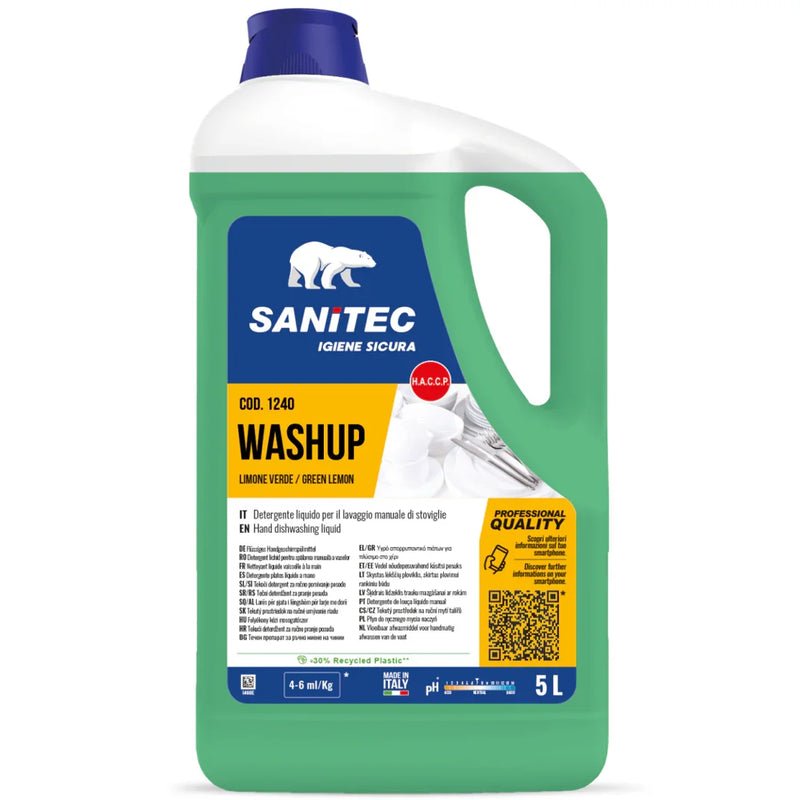 Garrafão de Detergente de Loiça Manual Concentrado 5 Litros da marca SANITEC WASHUP