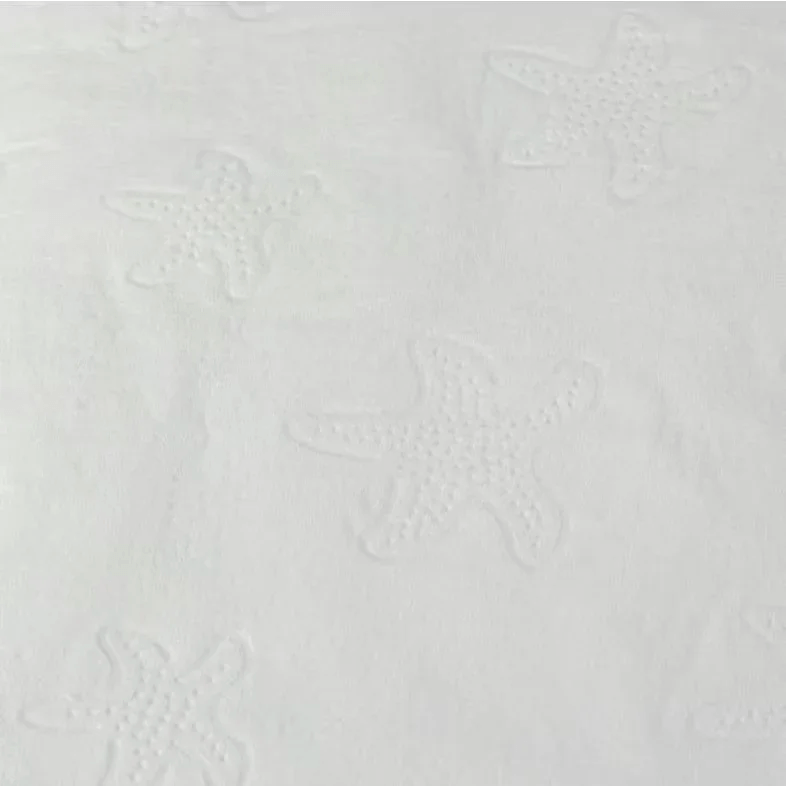 Papel Toalhas de Mãos Zig-Zag Tissue 2F 19x21cm com padrão de estrela do mar em relevo