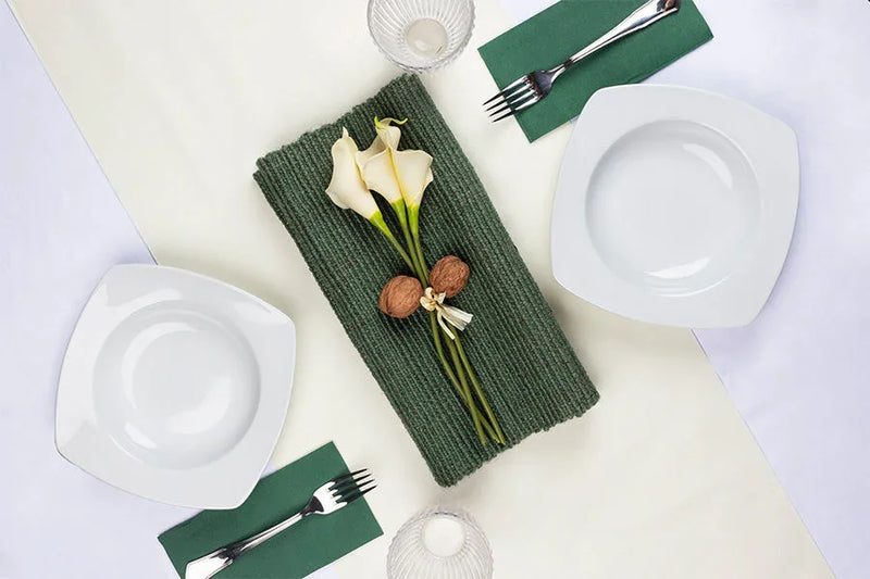 ROLO PAPEL TÊTE À TÊTE CREME Toalhas de Mesa Papel Rolo Cores Tecido 48 Metros Pre Cortado
