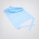 Babete Descartável para Adulto em azul, feito de spunlace e polietileno, ideal para proteção e absorção.