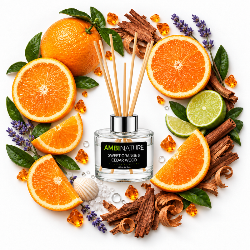 Ambientador Mini Mikado Premium Sweet Orange & CedarWood | 100ml