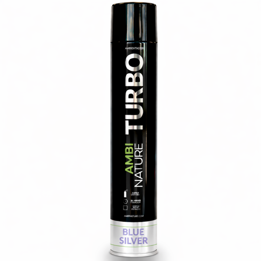Ambientador Spray de Grande Descarga Blue Silver 750ml da marca AmbiNature Turbo.
